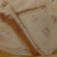 Satin d ameublement brode fleurs ton cuivre7