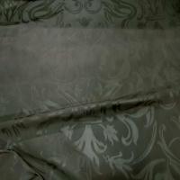 Satin d ameublement faconne kaki5