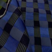 Satin d ameublement faconne ton bleu
