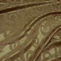 Satin d ameublement faconne volutes double face ton or