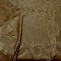 Satin d ameublement faconne volutes double face ton ore3