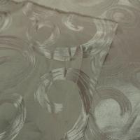 Satin d ameublement motifs volutes double face taupe doré