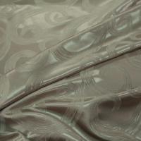 Satin d ameublement motifs volutes double face taupe doré