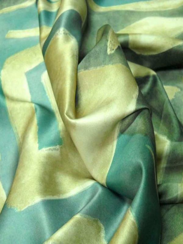 Satin d ameublement ton bleu canard kaki