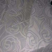 Satin double faconne face ton gris motifs art deco
