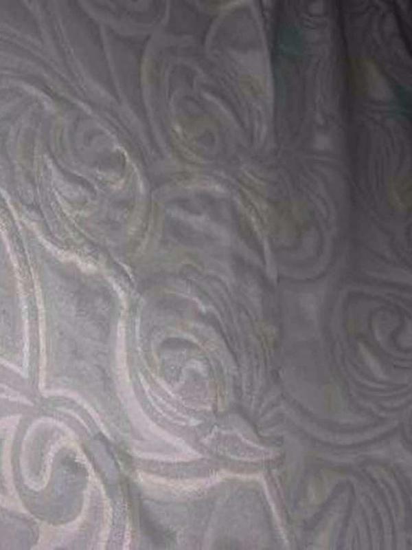 Satin double faconne face ton gris motifs art deco