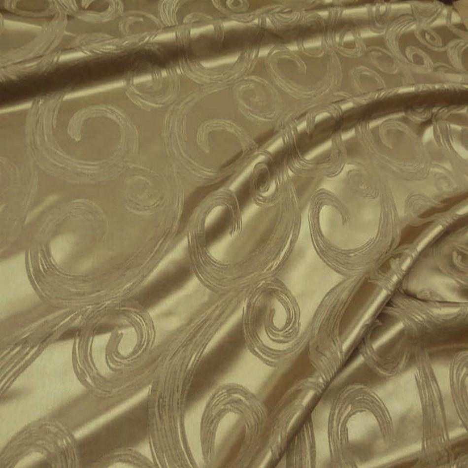 tissu Satin épais a voltes double face doré
