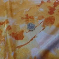 Satin extensible dans la largeur imprime ton orange9