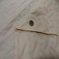 Satin faconne blanc casse beige clair0
