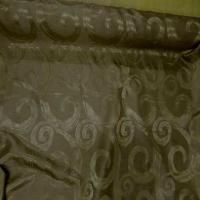 tissu satin façonné double face dore kaki