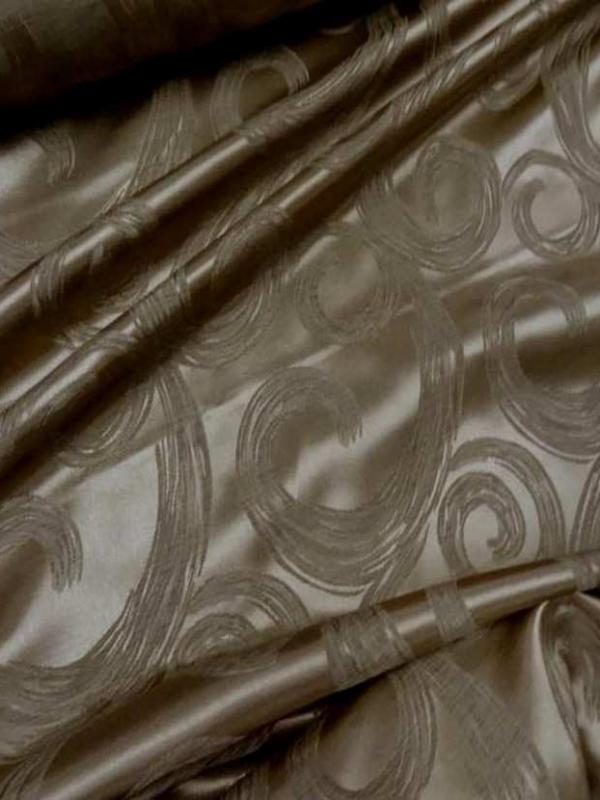 Satin façonné double face dore taupe