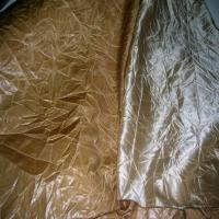 Satin froisse double face dore