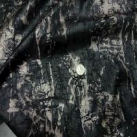 Satin froisse permanent imprime noir marron0