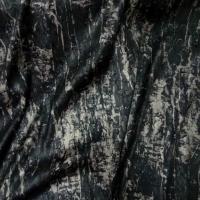 Satin froisse permanent imprime noir marron4