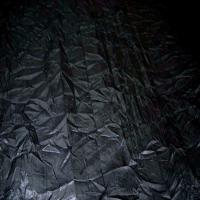 Satin froissé permanent noir