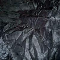 Satin froissé permanent noir