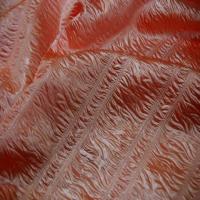 Satin fronce changeant ton orange