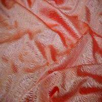 Satin fronce changeant ton orange9