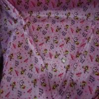 Satin imprime enfant ton rose03