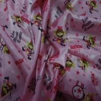 Satin imprime enfant ton rose3