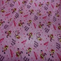 Satin imprime enfant ton rose7