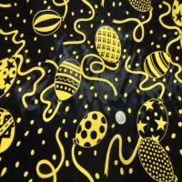Satin noir imprime jaune8