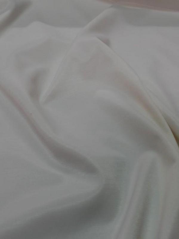 Satin polyamide coton blanc cassé