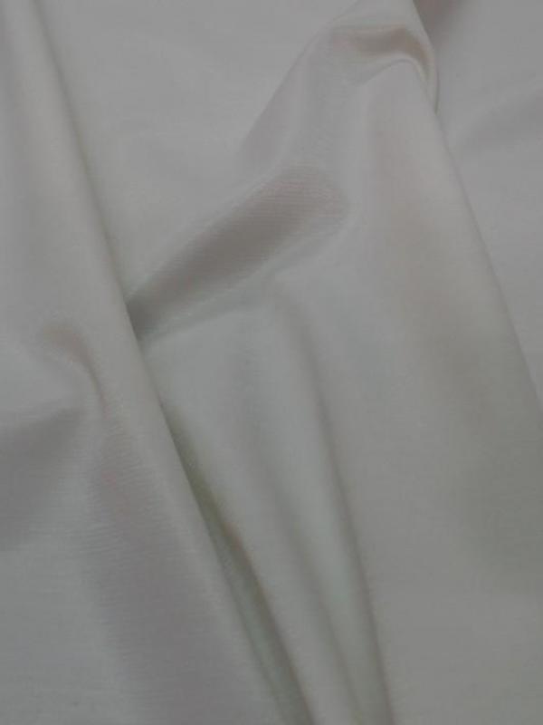 Satin polyamide coton blanc cassé
