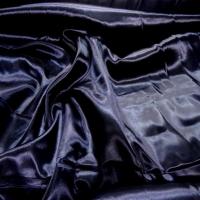 Satin polyester bleu nuit