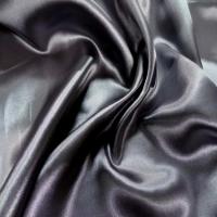 Satin polyester gris fonce
