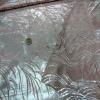 Satin viscose aspect devore vieux rose blanc metallise7