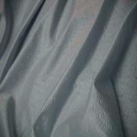 Satine bleu faconne motifs autruche2