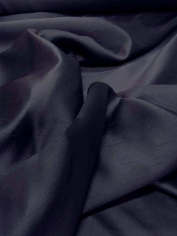 Satine bleu nuit effet dupion