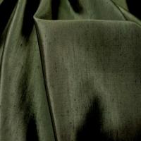 Satine effet dupions kaki polyester viscose