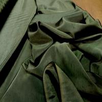 Satine effet dupions kaki polyester viscose5