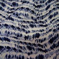 Satine imprime ton blanc bleu0