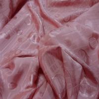 Satine rose brode a motifs ton sur ton