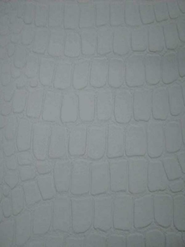Simili cuir faconne crocodile blanc en 1 35m de large0