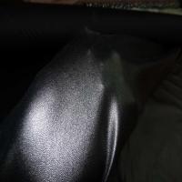 Simili cuir noir souple lycra extensible dans la largeur2