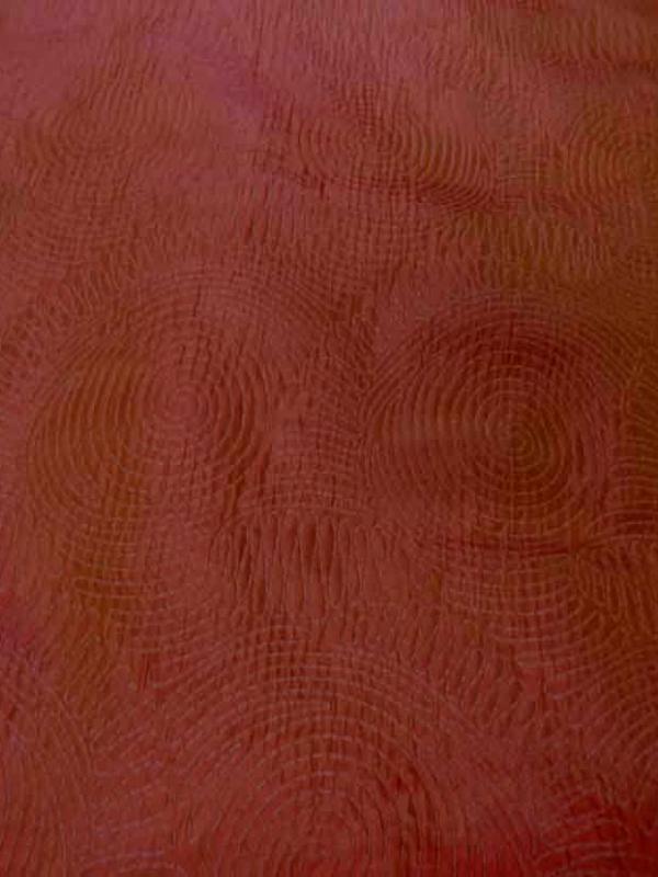 Soie 100 faconne changeant dore rouge bordeaux