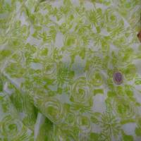 Soie fine effet dupions blanc vert absinthe4