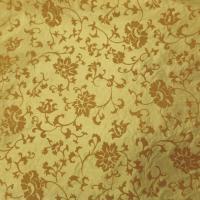 Soie sauvage jaune doré a motifs dévoré aspect velours safran