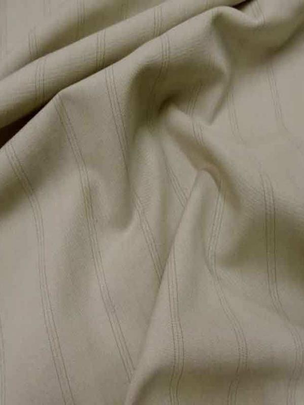 Stretch polyester a rayures beige