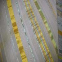 Style taffetas a rayures dore vert jaune