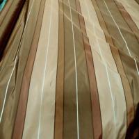 Taffetas a bandes ton beige kaki taupe en 3 20m de l8