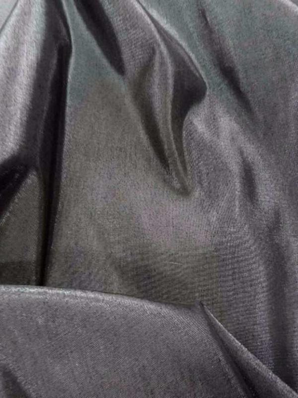 Taffetas apparence organza ton gris metal