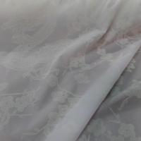 tissu Taffetas blanc dévoré motifs dragons en velours