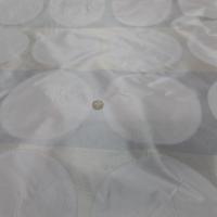 vente Taffetas façonné blanc gris brodés motifs rond pas cher