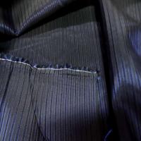 Taffetas bleu nuit faconne bande surbrode3