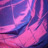 Taffetas bleu rouge faconne carreaux5